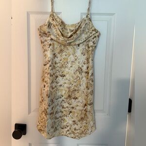 Hello Molly Cream and Brown Mini Dress